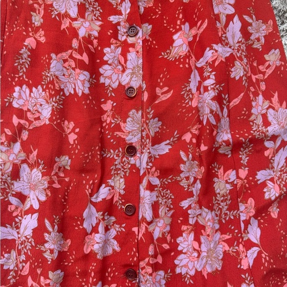 Free People Retro Love Midi Skirt With Buttons And Slit Size 0 - Picture 6 of 7